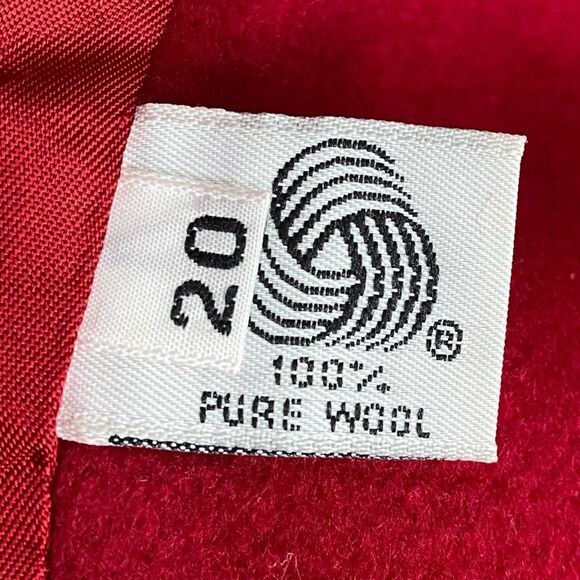 Vtg Talbots Overcoat Womens 20 Red Wool Long Coat Double Breasted USA 80s NWT - Picture 16 of 16